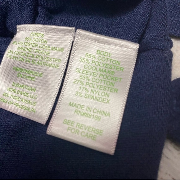 Lilly Pulitzer Navy and Gray Striped Top 3/4 sleeve small - Picture 7 of 12